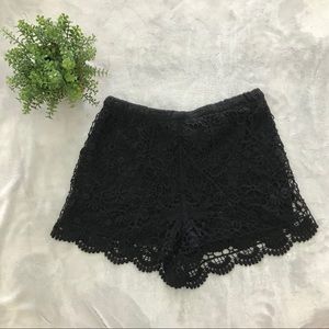 Brandy Melville Black Crochet Shorts